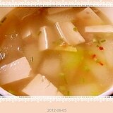 冬瓜と豆腐の中華スープ